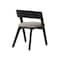Armen Living Jackie Mid-Century Upholstered Dining Chairs in Black finish, PK2 LCJASIBRBL - alternate 2